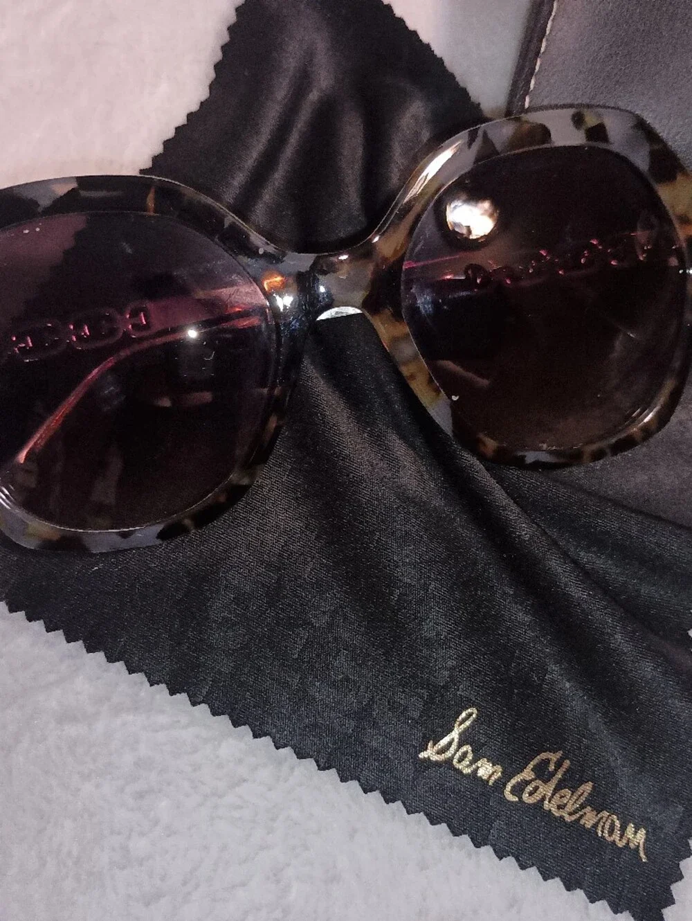 Sam Edelman TORTOISE SHELL SUNGLASSES/Multitone & Gold Hardware Women's OS